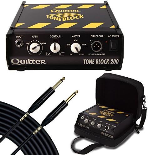 Quilter Labs Tone Block 200 Guitar Amp Head with Deluxe Case &amp; 25 ft Mogami Gold Instrument Cable