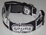NBA San Antonio Spurs Basketball Dog Collar Black X-Small 3/4"