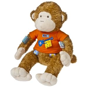 Taggies Solid Blanket With Monkey