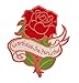 Nevertheless, She Persisted Red Rose With Banner, Feminist Sew On Patch