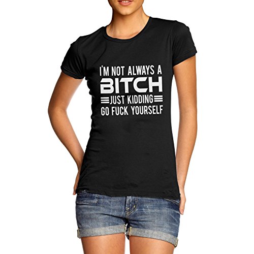 Women Cotton Novelty Funny Design Just Kidding T-Shirt Black Medium Women Cotton Novelty Funny Design Just Kidding T-Shirt Black Medium
