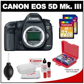Canon EOS 5D Mark III Digital SLR Camera with (2) 32GB Cards + Accessory Kit