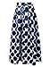 Persun Women Contrast Polka Dot Print Maxi Skater Skirt