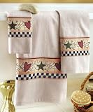 Country Star Folk Art Bath Towels Set by Collections Etc