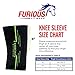Furious Fitwear Knee Compression Sleeve for Running, Basketball, Weightlifting, Squats, Muscle Pain Recovery & Arthritis Support - 3-in-1 (Braces, Sleeves & Wraps) Benefits for Men & Women - Single