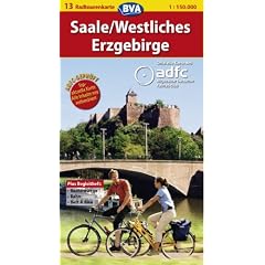 ADFC-Radtourenkarte 13 Saale / Westliches Erzgebirge 1 : 150 000: Bett und Bike. Rad und Bahn. Touren-Tipps. Radfernwege