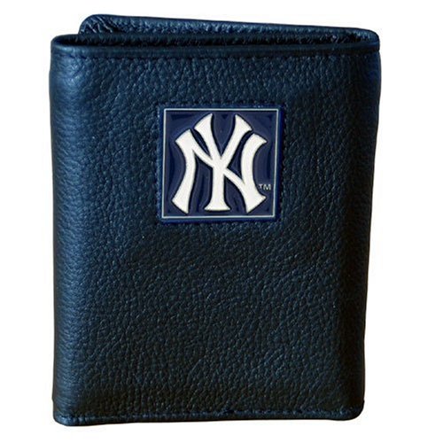 MLB New York Yankees Genuine Leather Tri-fold Wallet