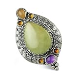 Carolyn Pollack Sterling Silver Green Turquoise, Amethyst and Citrine Enhancer