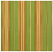 Durable Flat Weave 100% Cotton Colorful Green and Yellow Striped Tablecloth 54x90 Inches
