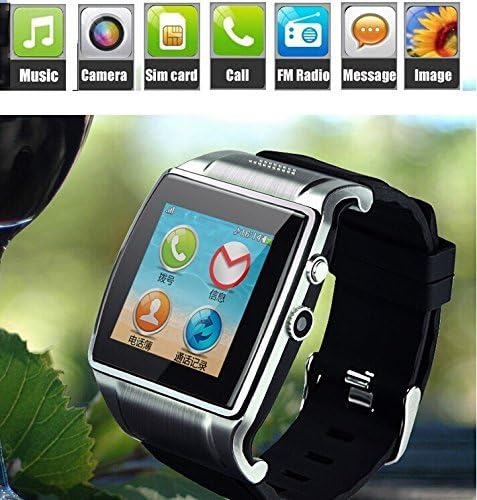 TOPSDA Hiwatch II Wearable Smart Watch Phone Android 2.0M Camera Media Control Activity Tracker (Silver)