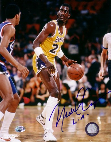 Buy Autographed 8x10 Photo - Dribble Michael Cooper - Los Angeles Lakers Basketball Autographed... by Autographed Photo