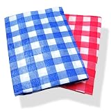 Vinyl Picnic Tablecloths -2 Pack - Colors Vary