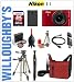 Nikon 1 J1 10.1 MP HD Interchangeable Lens Digital System Camera with with 10-30mm VR 1 NIKKOR (Red) + LEXSpeed 32GB SDHC + Extra EN-EL20 Li-ion Battery + Deluxe SLR Bag + 3pc 40.5mm Multi-Coated Essential Filter Kit + Sunpak Tri-Monopod & Much More! Willoughby's Est. 1898