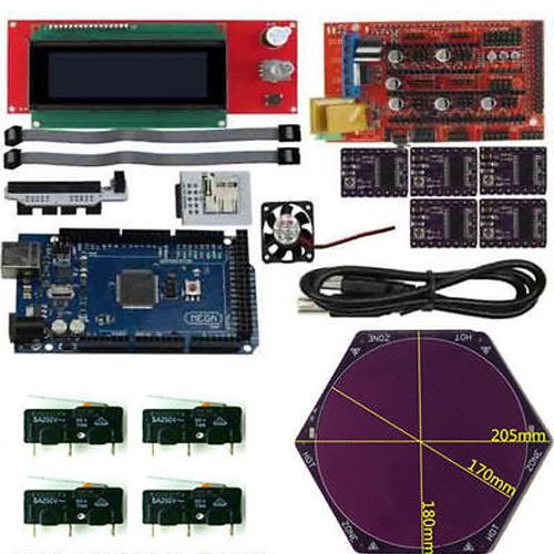3D printer Kit RAMPS 1.4 for Arduino Mega 2560 Delta Rostock heatbed drv8825