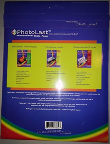 PhotoLast, Professional Matte Finish, Photo Paper, (1 package, of 30 Sheets, of 8.5