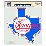 MLB Texas Rangers 8-by-8 Inch Diecut Colored Decal