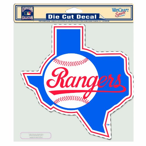 MLB Texas Rangers 8-by-8 Inch Diecut Colored Decal