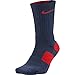 Nike Men's Elite Crew Basketball Socks (LG (Men's Shoe 8-12, Women's Shoe 10-13), Midnight Navy/University Red/University Red)