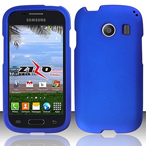 Samsung Galaxy Ace Style S765C Blue Hard Case Snap On Rubberized Protector Cover