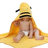 Anniversarich おくるみ 新生児 バスローブ バスタオル 動物 出産祝い (,黄)