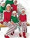 Faithtur Christmas Pajamas Unisex Adult Kid Family Xmas Pjs Set Stripe Pyjamas