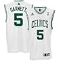 adidas Boston Celtics #5 Kevin Garnett White Replica Basketball Jersey