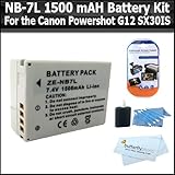 Battery Kit For The Canon Powershot G12, SX30IS SX30 IS Digital Camera Incl ....