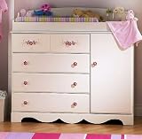 Country Style Pure White Finish Changing table