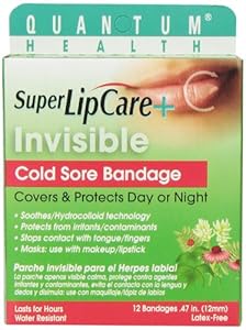 Quantum Health Super Lipcare Plus Invisible Cold Sore Bandage, 12 Count