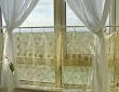 Unique hand crochet lace Cafe Curtain/Valance30"x89"