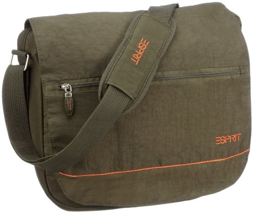 ESPRIT Messenger/Laptop Tasche Casual, military green, 37x33x9 Preisvergleich