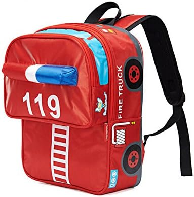 Children Toddler Kid's Polyester Fabric Pupils Preschool School Bag Backpack , Fire Engine Car (33*15*26cm)