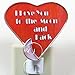 BANBERRY DESIGNS Heart Night Light - I Love You to The Moon and Back Saying - Stained Glass Heart and Moon Design - Baby Night Light