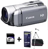 Canon HF M300 Camcorder, 4GB Card, Extra Battery & Starter Kit Bundle