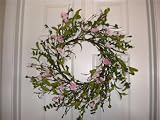 Pink Carnation Flower Front Door Wreath