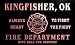 qy64077-r FIRE DEPT KINGFISHER, OK OKLAHOMA Firefighter Neon Sign