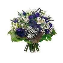 Blumenstrau&szlig; 'Strau&szlig;' Mini Frisch vom Floristen vor Ort in Lila und wei&szlig;