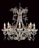 2-256-6-116 Savoy House Lighting Louis XIV Crystal and Iron Chandelier Light