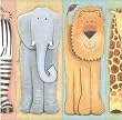 Pastel Jungle Animals on Parade Wallpaper Border