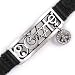 Spiritual Peace Bracelet - Sterling Silver Coated Pewter on Leather