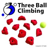 Leapers - 10 Red Bolt on Kids Beginner Climbing Holds