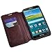 Galaxy Wireless Cases Compatible for Samsung Galaxy GT-I9200 I9205 i527 Mega 6.3 Case, Mega 6.3 Wallet Case, Slim Flip Folio [Kickstand] Pu Leather Wallet Case with ID&Credit Card Slot, Brown