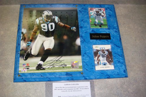 Julius Peppers Autographed Carolina Panthers Wall Plaque w/ COA