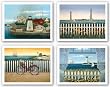 Cape Ann-Mystic-Thatcher Island-Cycle to the Beach Set by Lowell Herrero 16"x12" Art Print Poster