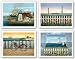 Cape Ann-Mystic-Thatcher Island-Cycle to the Beach Set by Lowell Herrero 16"x12" Art Print Poster