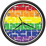 GAY PRIDE ~Wall Clock~ lesbian rainbow flag gift