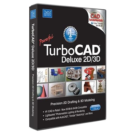 TurboCAD Deluxe 21 2D Design & 3D Modeling CAD Design software