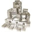 100 Silver Cotton Gift Boxes Chain & Pendant Displays 2 5/8"
