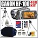 Canon VIXIA HF100 Flash Memory HD High Definition Camcorder + Deluxe Accessory Kit
