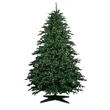 Barcana 10-Foot Alaskan Deluxe Fir PE/PVC Ready-Trim Christmas Tree with 2000 Clear Mini Lights